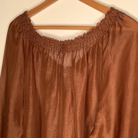 CHICO’S Copper Lightweight Semi-Sheer Top - Picture 6 of 8